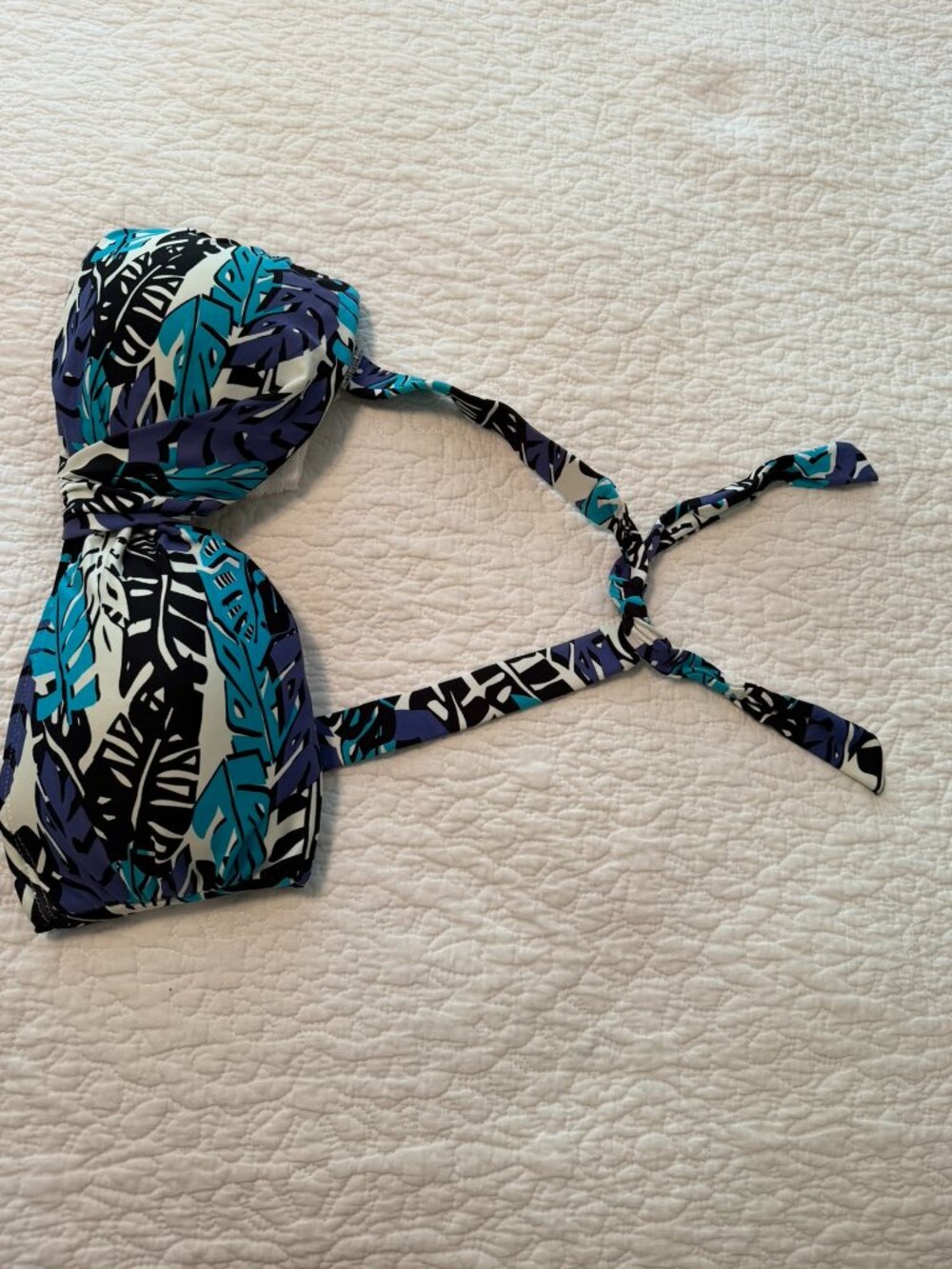 White House Black Market Tropical Print Bikini Set – Size M /Convertible Bandeau - Picture 9 of 13